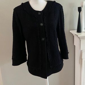 St. John Knits black jacket.